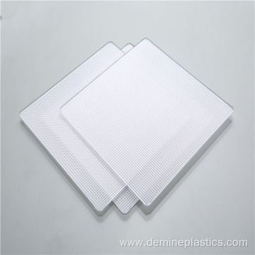 Light diffusion clear prismatic sheet polycarbonate board